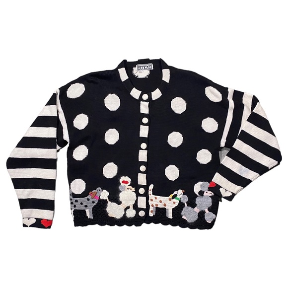 berek Sweaters Rare Vintage Berek Puppy Love Wearable Art Knit